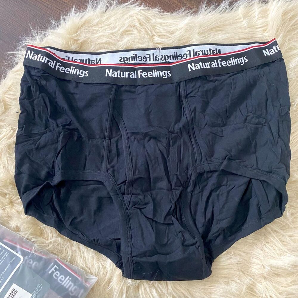 New Natural Feeling Men's Boxers Boxer Shorts Grey Black Pack of 6 2XL / XXL